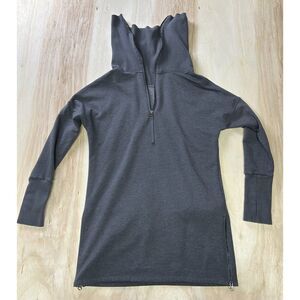 Mondetta Sweatshirt Womens Small Long Line Cowl Neck Back Zipper Loungewear